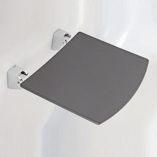 Сиденье для душа Keuco Plan 14980010037 складное хром/темно-серый
