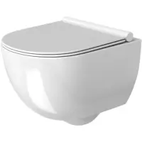 Унитаз подвесной Rea Carter REA-C1450 безободковый, с сиденьем микролифт, белый