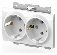 Розетка двойная с заземлением, без рамки Elbi Eleсtriс Zena Vega 609-015600-907