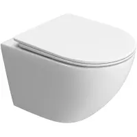 Унитаз подвесной BelBagno Uno BB5177CH-TOR/SC безободковый, торнадо, с сиденьем микролифт, белый