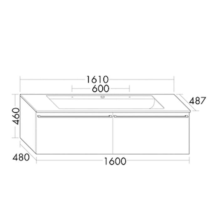Тумба с раковиной Burgbad Bel 161 SEDS161F2170С0001*1 кашемировый дуб