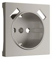 Накладка для розетки с заземлением и 2хUSB Werkel дымчатый W1279504