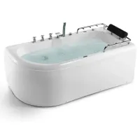 Акриловая гидромассажная ванна 170x85 см SSWW W0827R BH608F