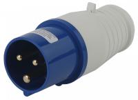 Вилка прямая 2P+PE Эра  V-16-2P-PE-IP44