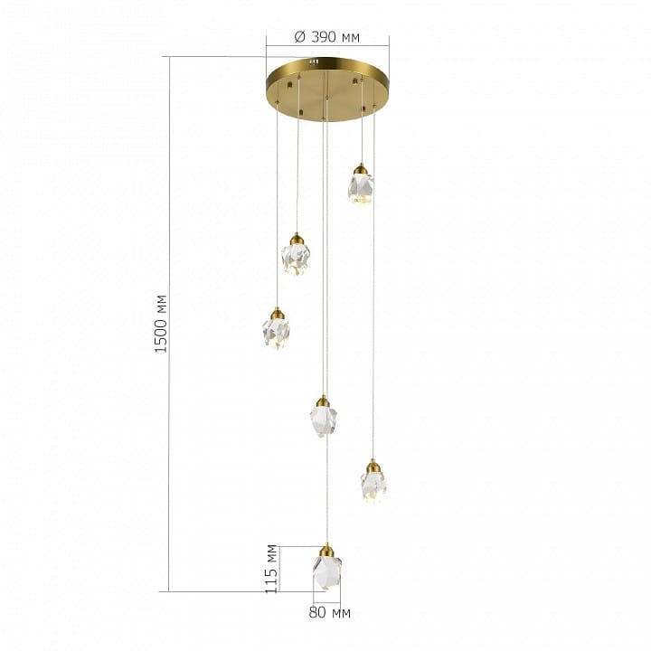 Подвесная люстра ST-Luce Cascato SL6114.203.06