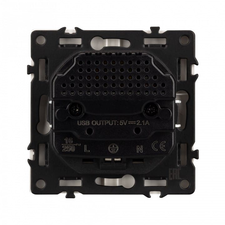 Розетка с заземлением и 2хUSB type A, без рамки Arlight SCT-NOBE 059443
