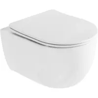 Унитаз подвесной Rea Olivier REA-C6509 безободковый, с сиденьем микролифт, белый