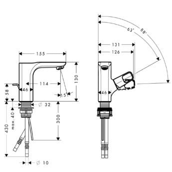 Смеситель для раковины Axor Urquiola 11025000