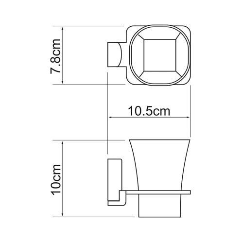 Стакан для зубных щеток WasserKraft K-5028WHITE