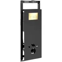 Инсталляция для унитаза WasserKRAFT Salm 27 27TLT.010.ME.BL.PG03 с кнопкой смыва, золотой