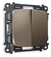 Выключатель двухклавишный без рамки Ambrella Volt Quant MO633010