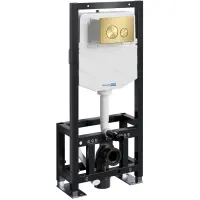 Инсталляция для унитаза WasserKRAFT Dill 61 61TLT.010.ME.MG02 с кнопкой смыва, золотой матовый