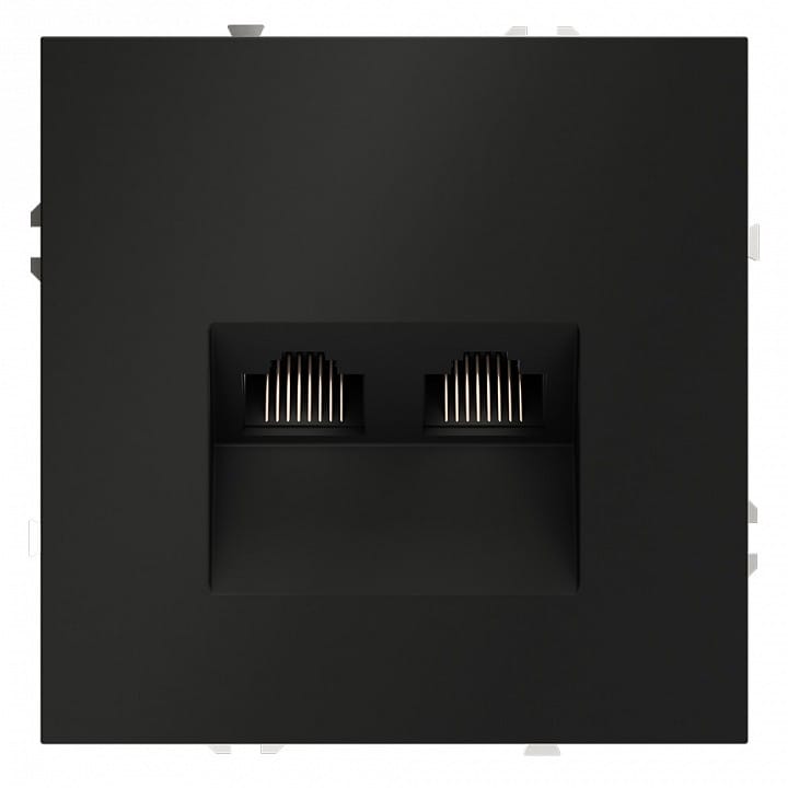 Розетка двойная Ethernet RJ-45 без рамки Voltum S70 VLS060208