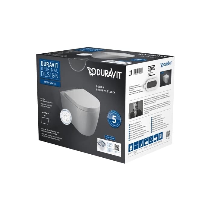 Подвесной унитаз Duravit Me by Starck 45290900A11 с крышкой-сиденьем