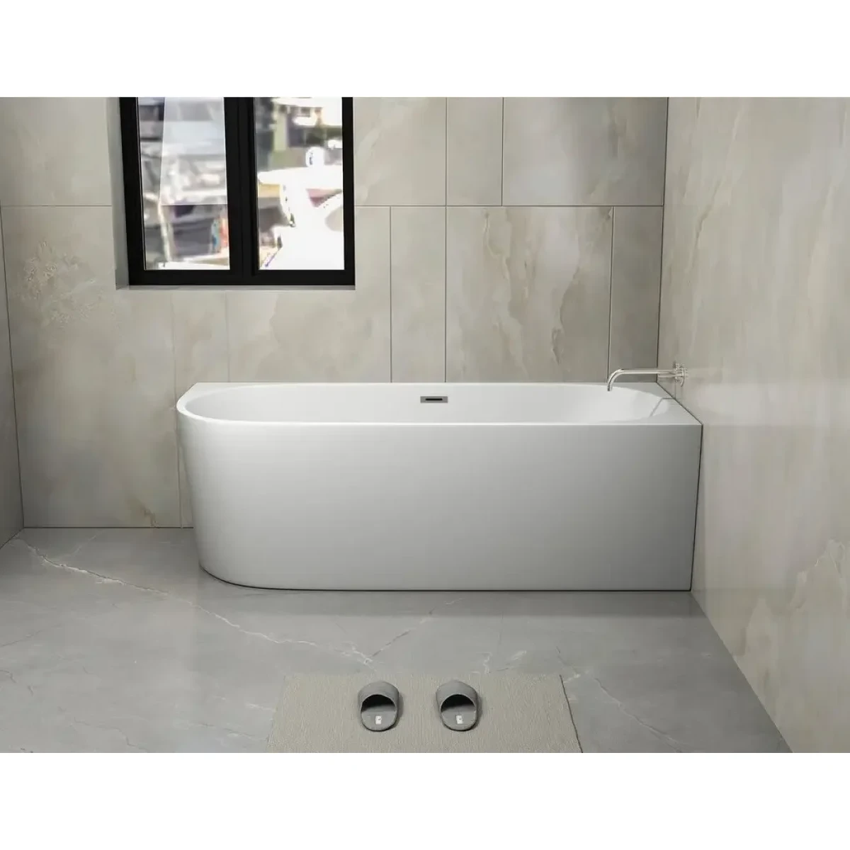 Акриловая ванна Ceruttispa Ami CT10091 170x75 см R, угловая, белый