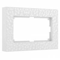 Рамка для двойной розетки Werkel Hammer белый W0082401