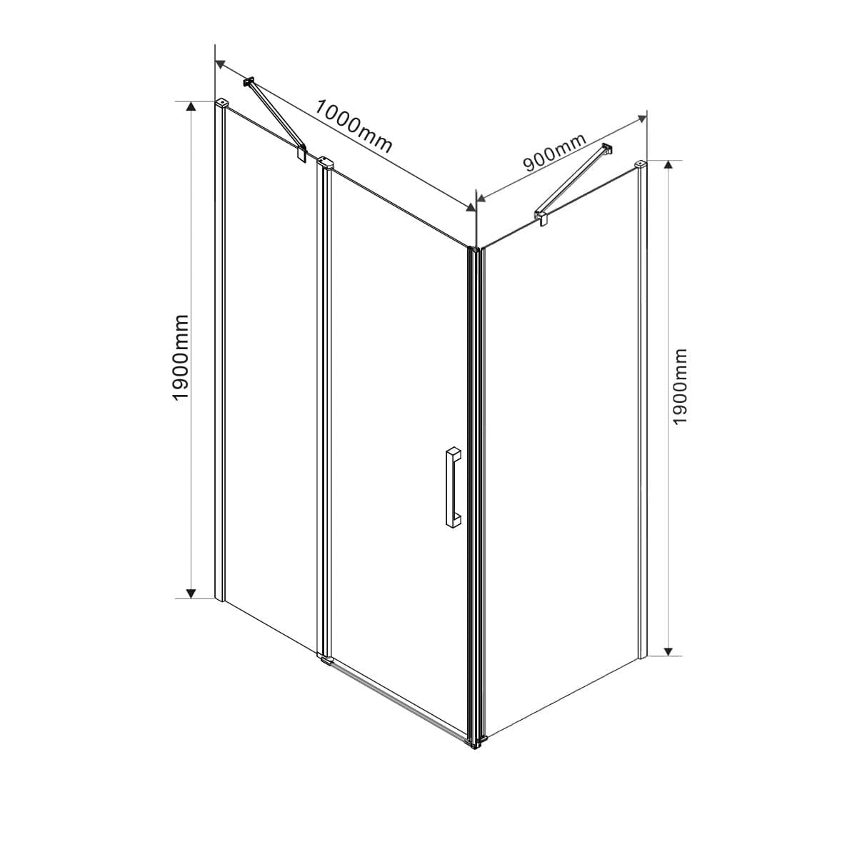 Душевой уголок Vincea Orta VSR-1O9010CL