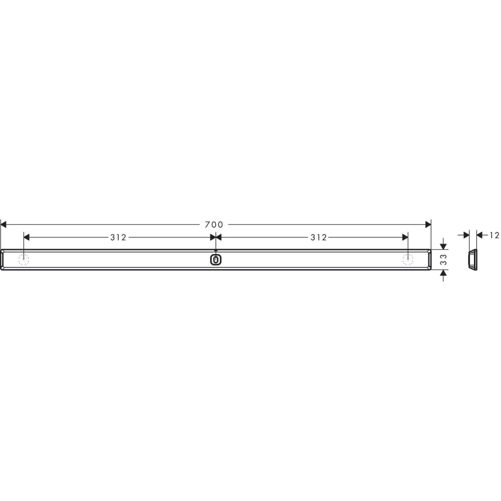 Штанга для душа hansgrohe WallStoris 70 27904700 белая матовая