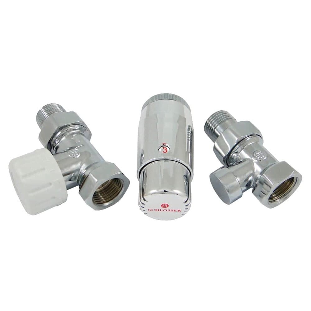 Комплект подключения SCHLOSSER STANDARD MINI 1/2" прямой, хром, с термоголовкой MINI М30х1,5