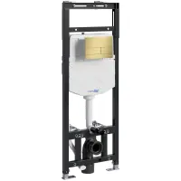 Инсталляция для унитаза WasserKRAFT Alme 15 15TLT.010.ME.MG04 с кнопкой смыва, золотой матовый