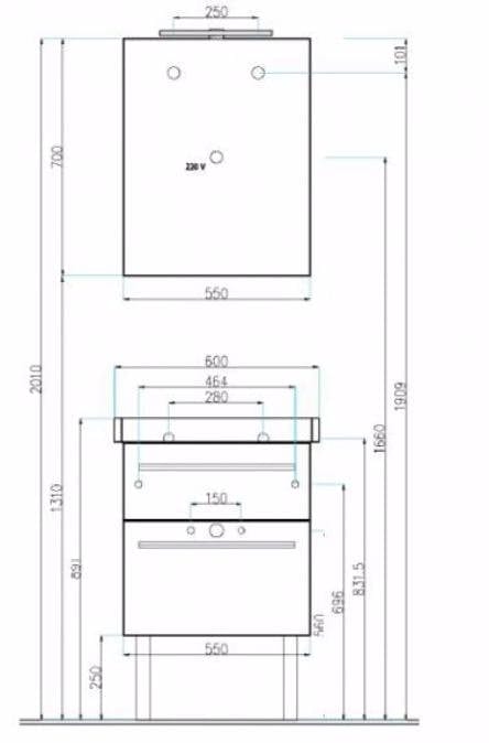Зеркальный шкаф с подсветкой Villeroy&Boch 2DAY2 A43810E4 (кат A438F1E4) белый глянец