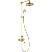 Душевая система Cezares Liberty LIBERTY-CVD-T-BORO 225 мм, с термостатом, золотой матовый