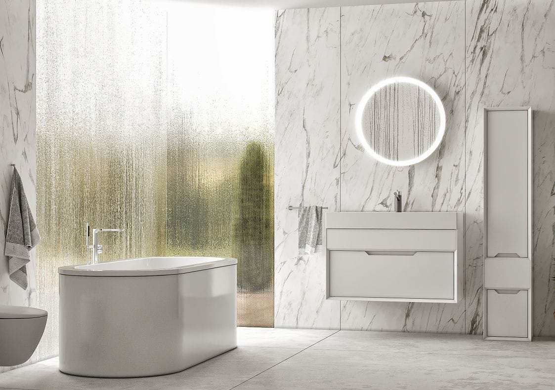Тумба с раковиной Bagno Piu Ventidue 80 белый матовый