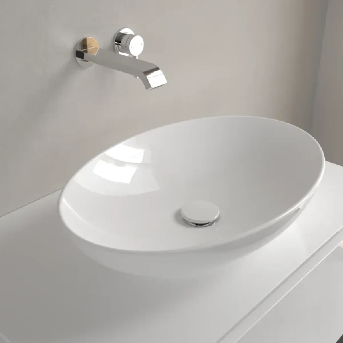 Раковина-чаша Villeroy & Boch Loop & Friends 4A470101 56x38,5 см, накладная, альпийский белый