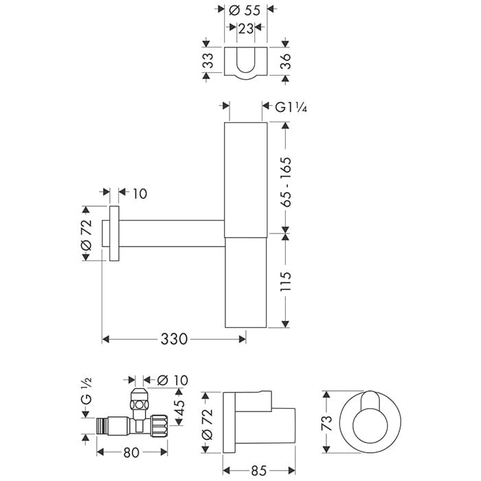 Сифон для раковины Axor Flowstar S 51304000