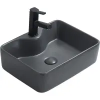 Раковина-чаша CeramaLux 7291MDH-2 48,5x37,5 см, накладная, серый матовый