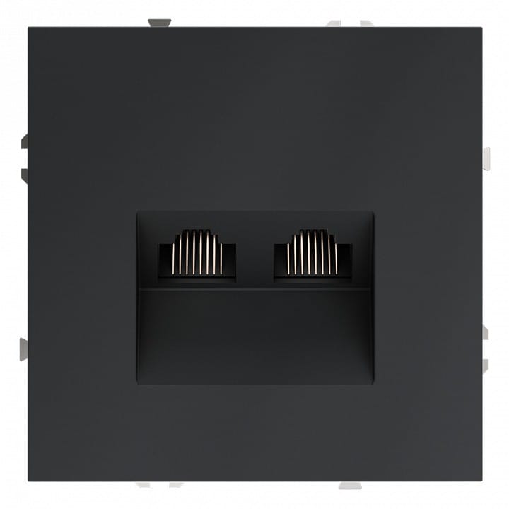 Розетка двойная Ethernet RJ-45 без рамки Voltum S70 VLS060207