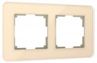 Рамка на 2 поста Werkel Elite (айвори стекло) W0022443