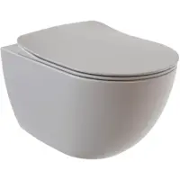 Унитаз подвесной Creavit Free FE322-11CG00E-0000 безободковый, светло-серый матовый