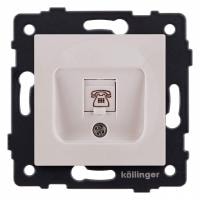 Розетка телефонная RJ-11 со штрокой, без рамки Kollinger  REA-009CM