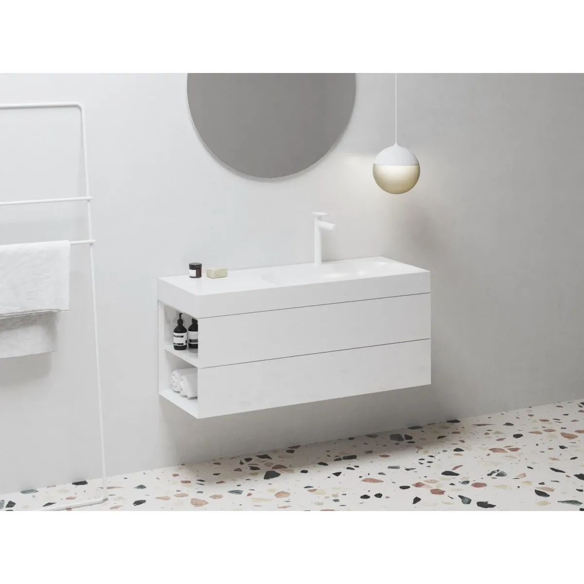 Раковина Ravak Lite XJXL1212000 120x45 см L, накладная, подвесная, белый