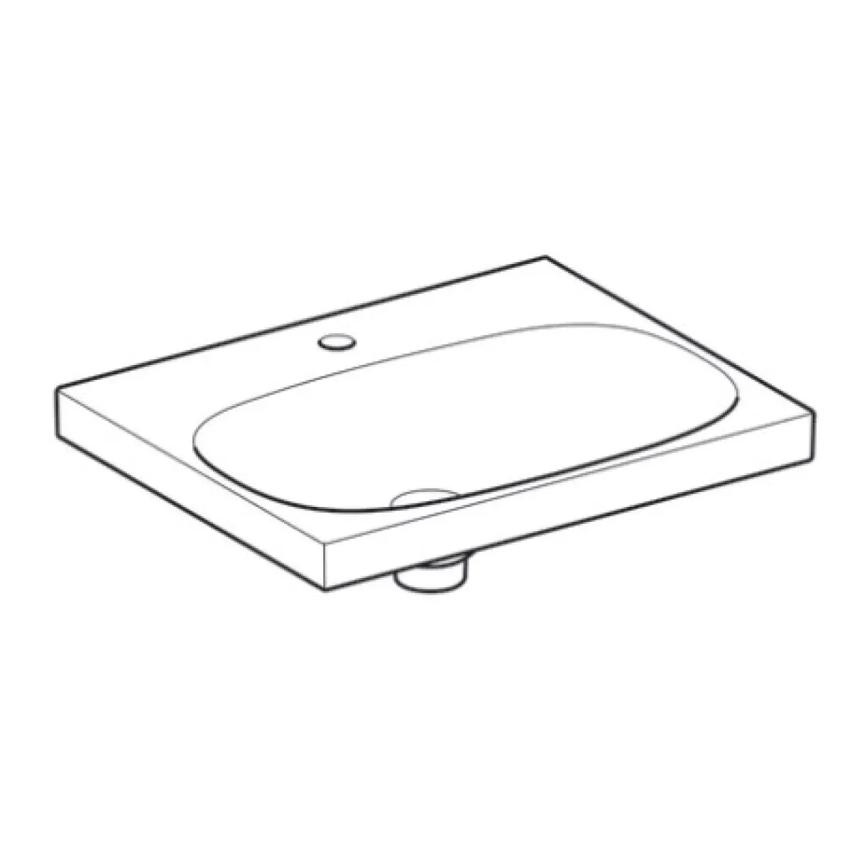 Раковина 60x48,2 см Geberit Acanto 500.629.01.2