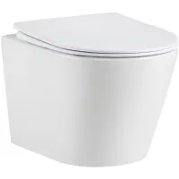 Унитаз подвесной Grossman GR-4477MSQ безободковый, торнадо, с сиденьем микролифт, белый матовый