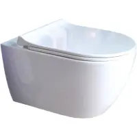 Унитаз подвесной Aquatek Поларис AQ0700-01 безободковый, с сиденьем микролифт, белый