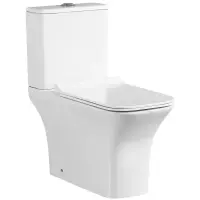 Унитаз-компакт SantiLine SL-5023 безободковый, с сиденьем микролифт, белый