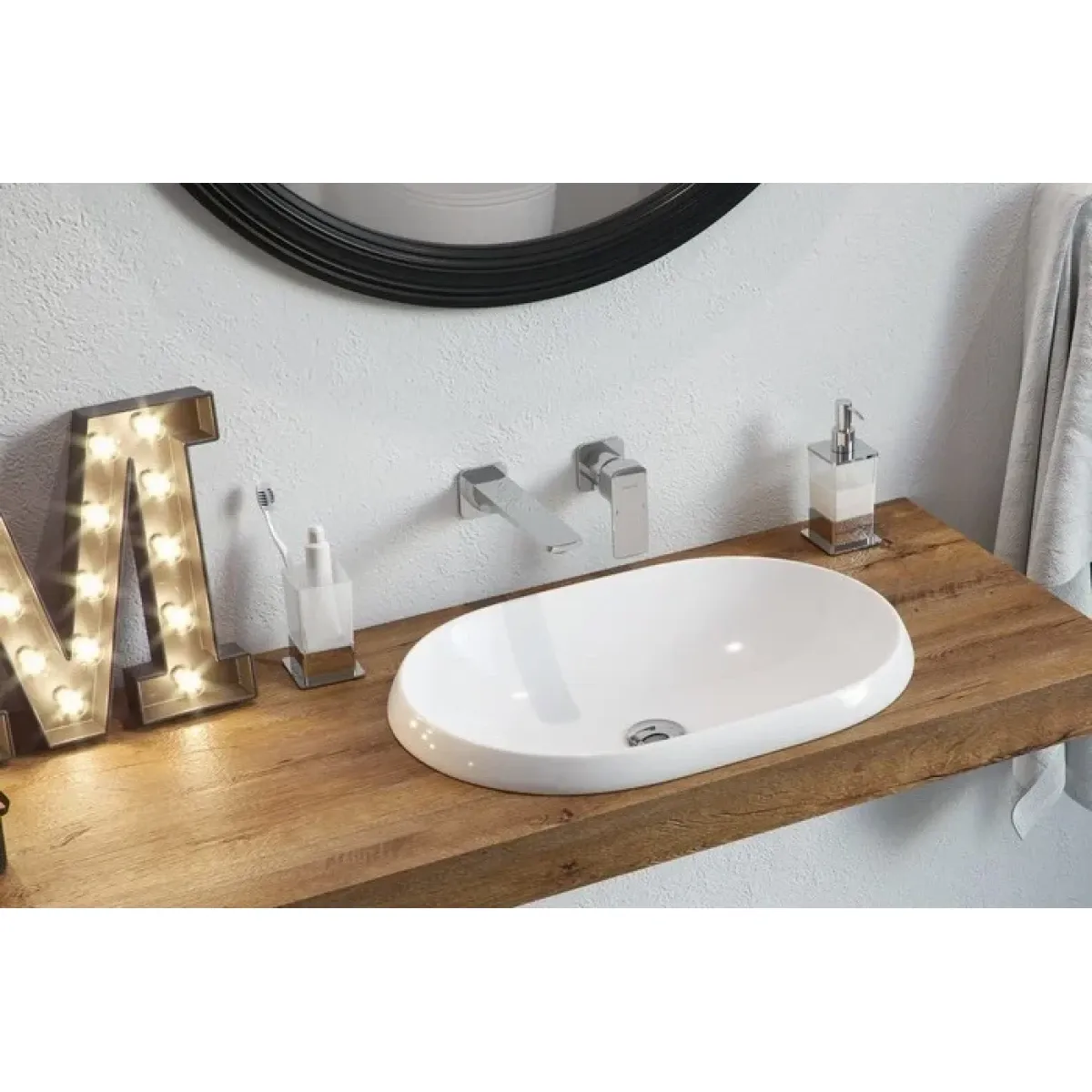 Раковина Excellent Lupio CEAC.3818.600.WH 60,5x41 см, встраиваемая сверху, белый