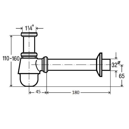 Сифон для биде Viega 114619