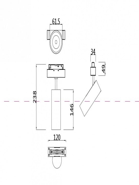 Светильник на штанге Maytoni Technical Фокус TR019-2-15W4K-W