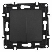 Выключатель двухклавишный без рамки Arte Milano 217 217.30-2.black