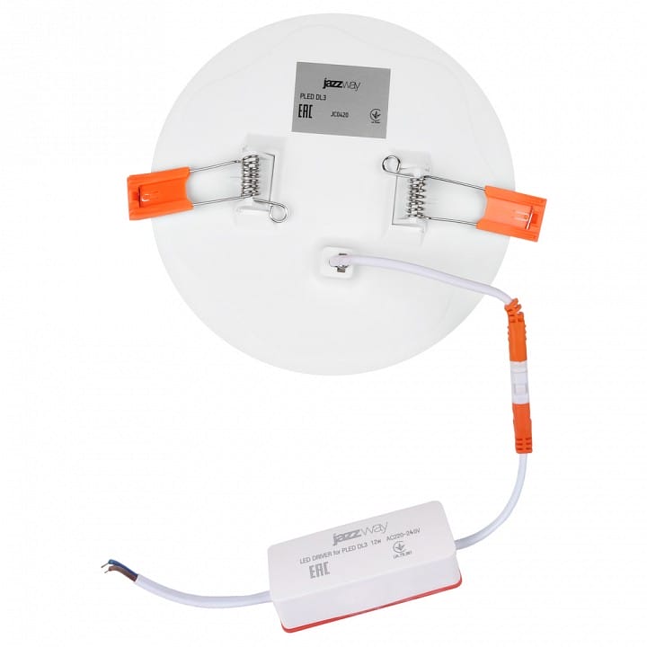 Встраиваемый светильник Jazzway  PLED DL3 12w 6500K IP20 WH