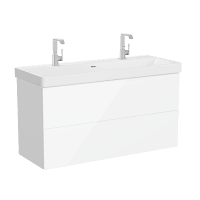 Тумба с раковиной Vitra Metropole Pure 120 67334 белая глянцевая