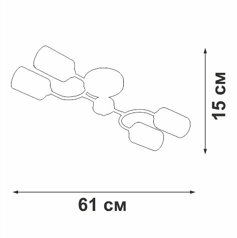 Потолочная люстра Vitaluce V2822 V2822-1/4PL
