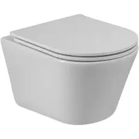 Унитаз подвесной Cezares Liner CZR-3808-53-TH-TOR/SC безободковый, торнадо, с сиденьем микролифт, белый