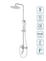 Душевая стойка со смесителем и изливом BelBagno AURORA-VSCM-CRM