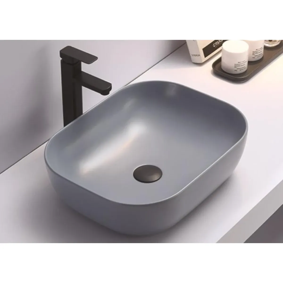 Раковина-чаша CeramaLux 78104MHL-4 50,5x40,5 см, накладная, голубой матовый
