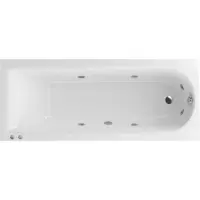 Акриловая ванна Excellent Aurum Slim WAEX.AUR18S.HYDRO.CR 180x80 см, врезная, с гидромассажем, белый